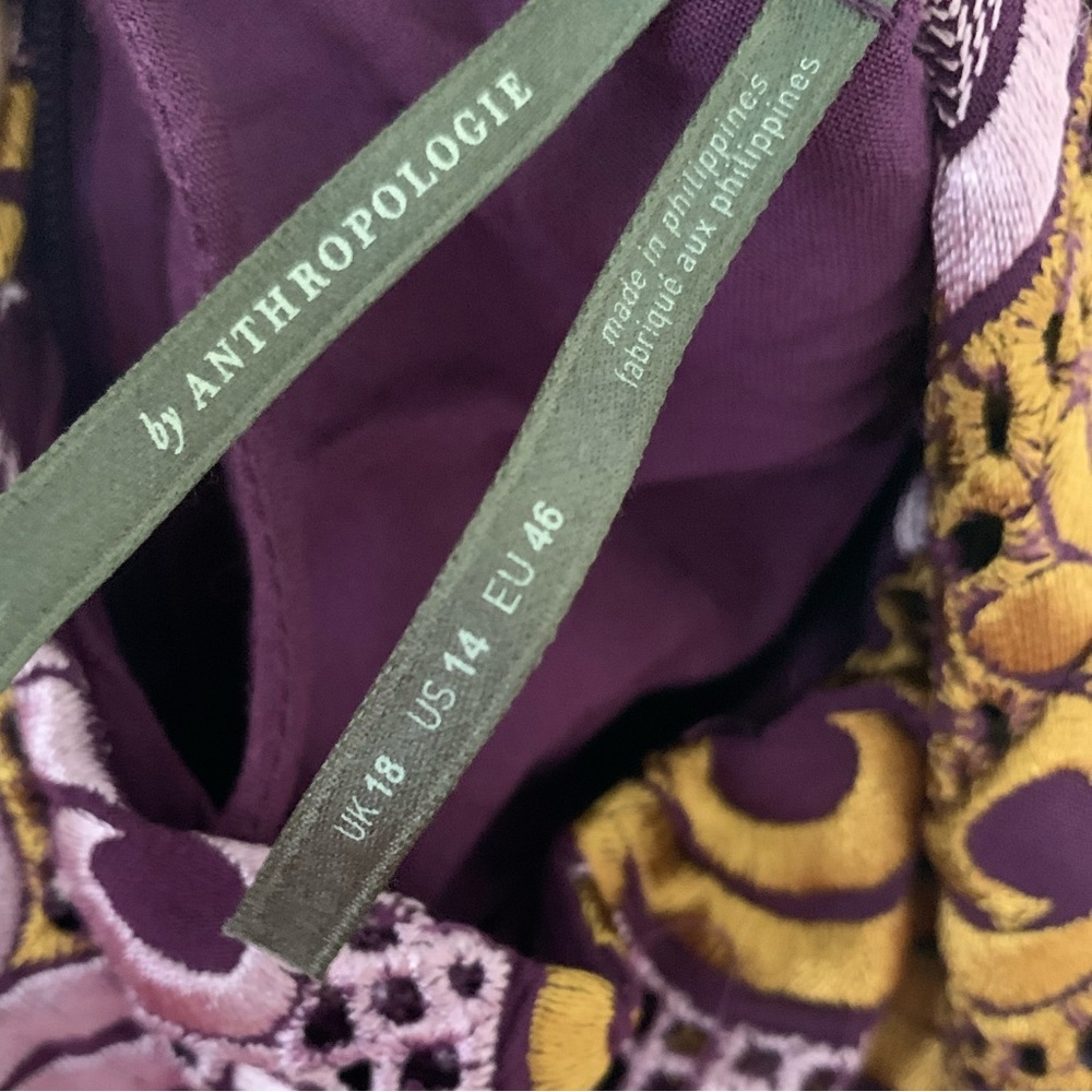 Anthropologie Embroidered Halter Mini Dress - Picture 4 of 4